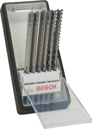 Juego de 6 hojas de sierra de calar Bosch Robust Line para metal.